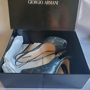 GIORGIO ARMANI BLUE python leather h